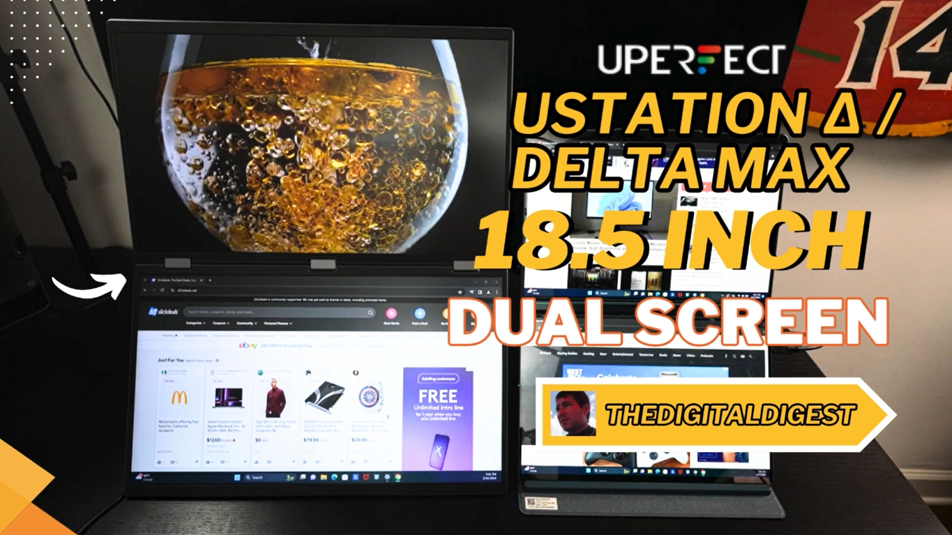UStation Δ / Delta Max: Stacked Monitor Laptop Dual Screen Folding reviewed by TheDigitalDigest