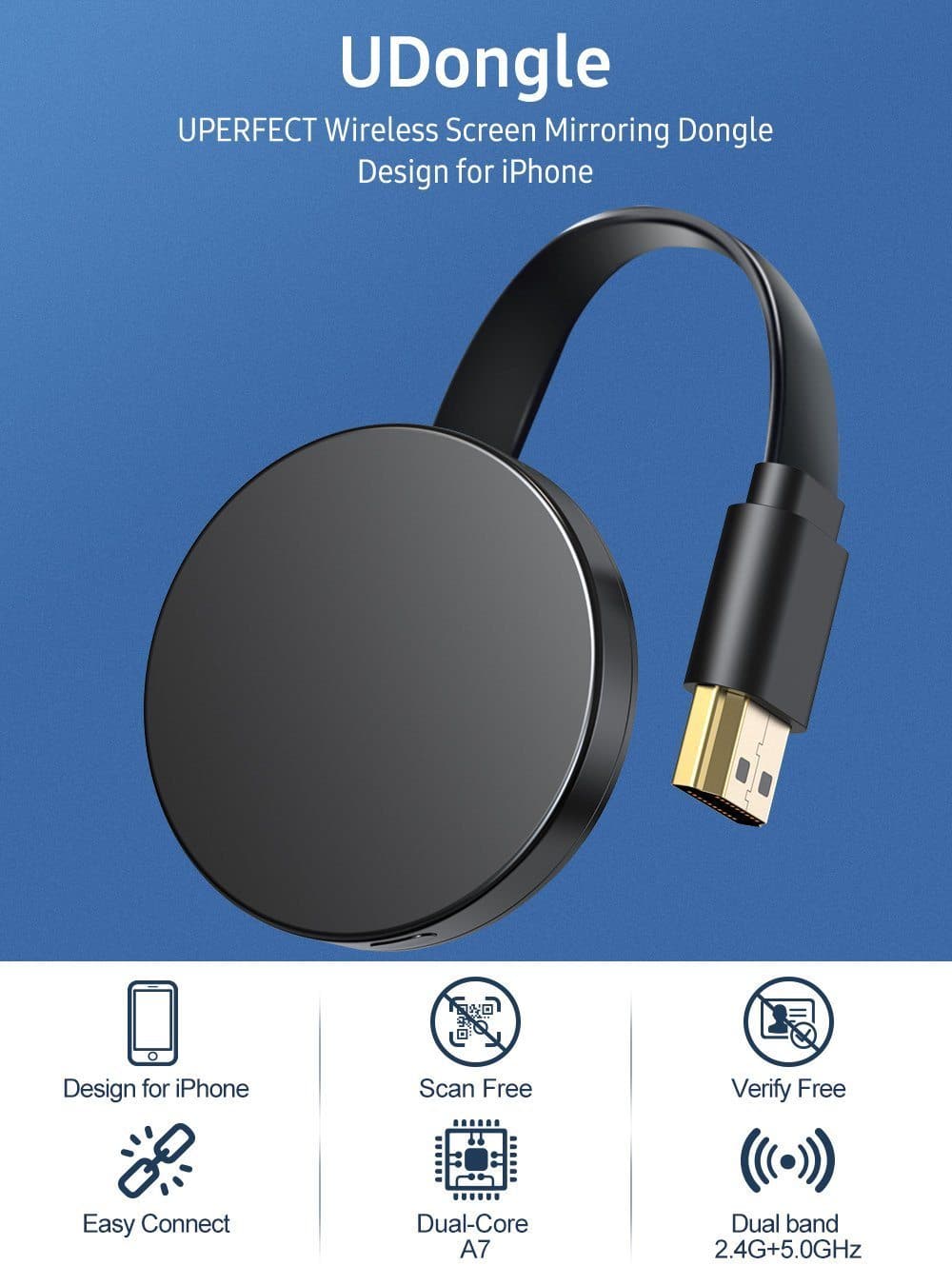 Miracast iPhone, Android, Universal Dongle | UPERFECT UPERFECT