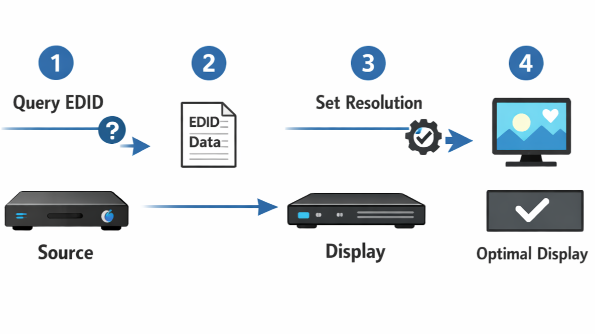 How EDID Handshake Works Between Source and Display？