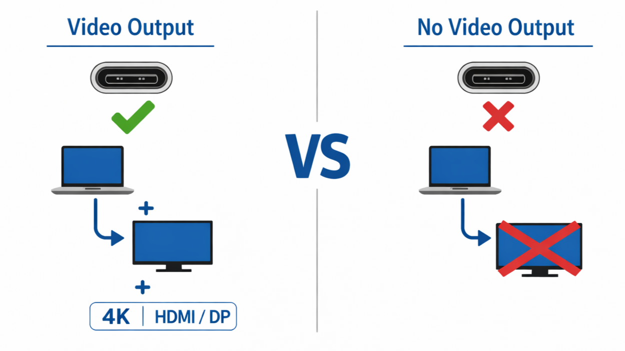 Some USB-C Ports Support Video Output While Others Don’t