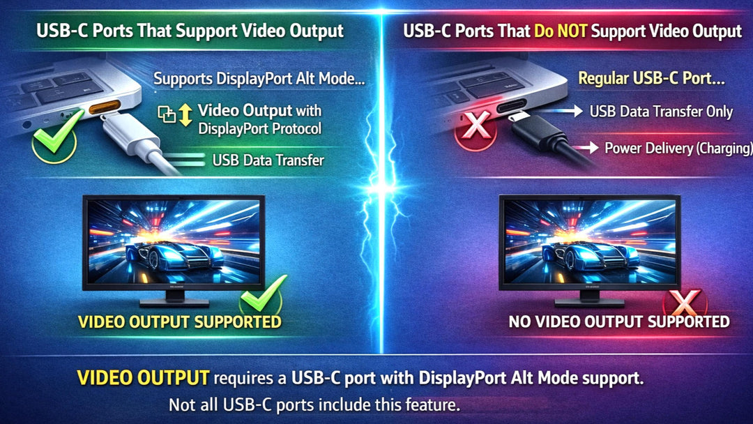 Why Some USB-C Ports Support Video Output While Others Don’t？