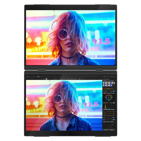 Dual 2.5K Portable Monitor 16 Inch Touch Display with Stylus – UPERFECT