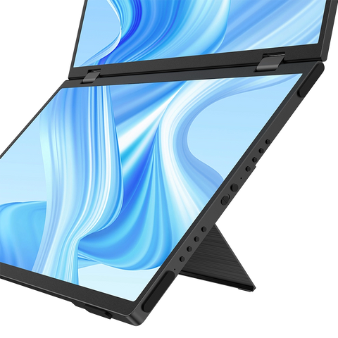 Delta - Folding Monitor Dual Portable Display Bult-in Stand