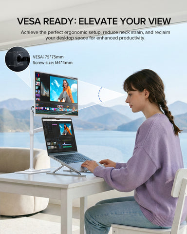 USetup T4 - White Portable Monitor 15.6