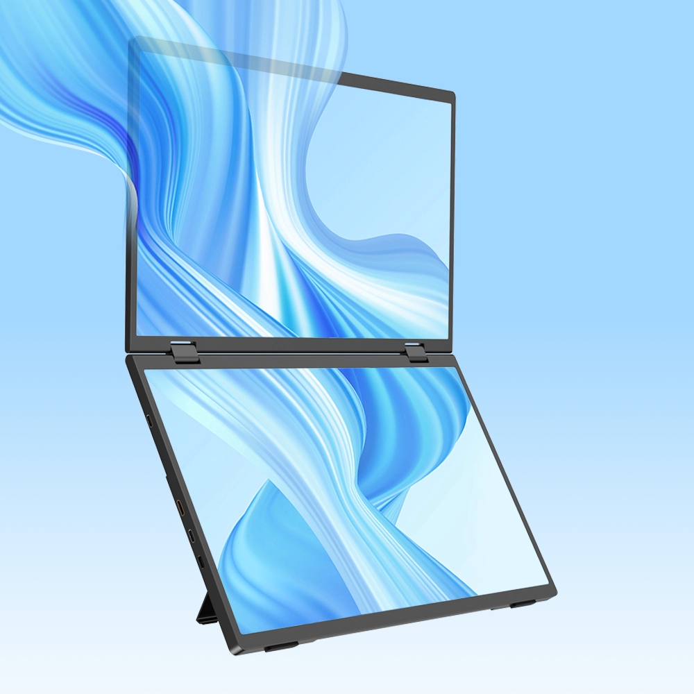 Delta - Folding Monitor Dual Portable Display Bult-in Stand