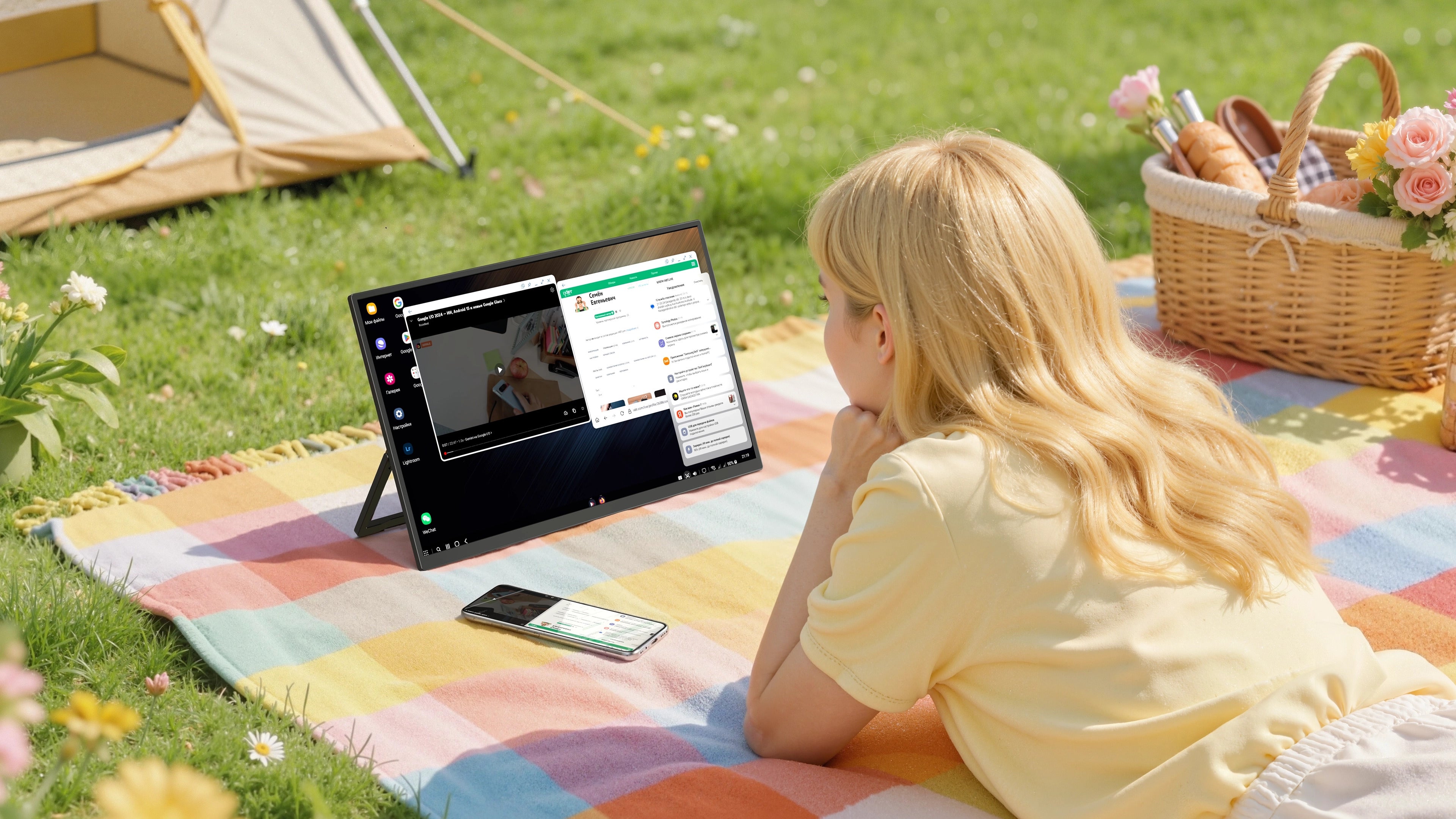 144hz Gaming Monitor Portable 2K 18 Inch | UPERFECT