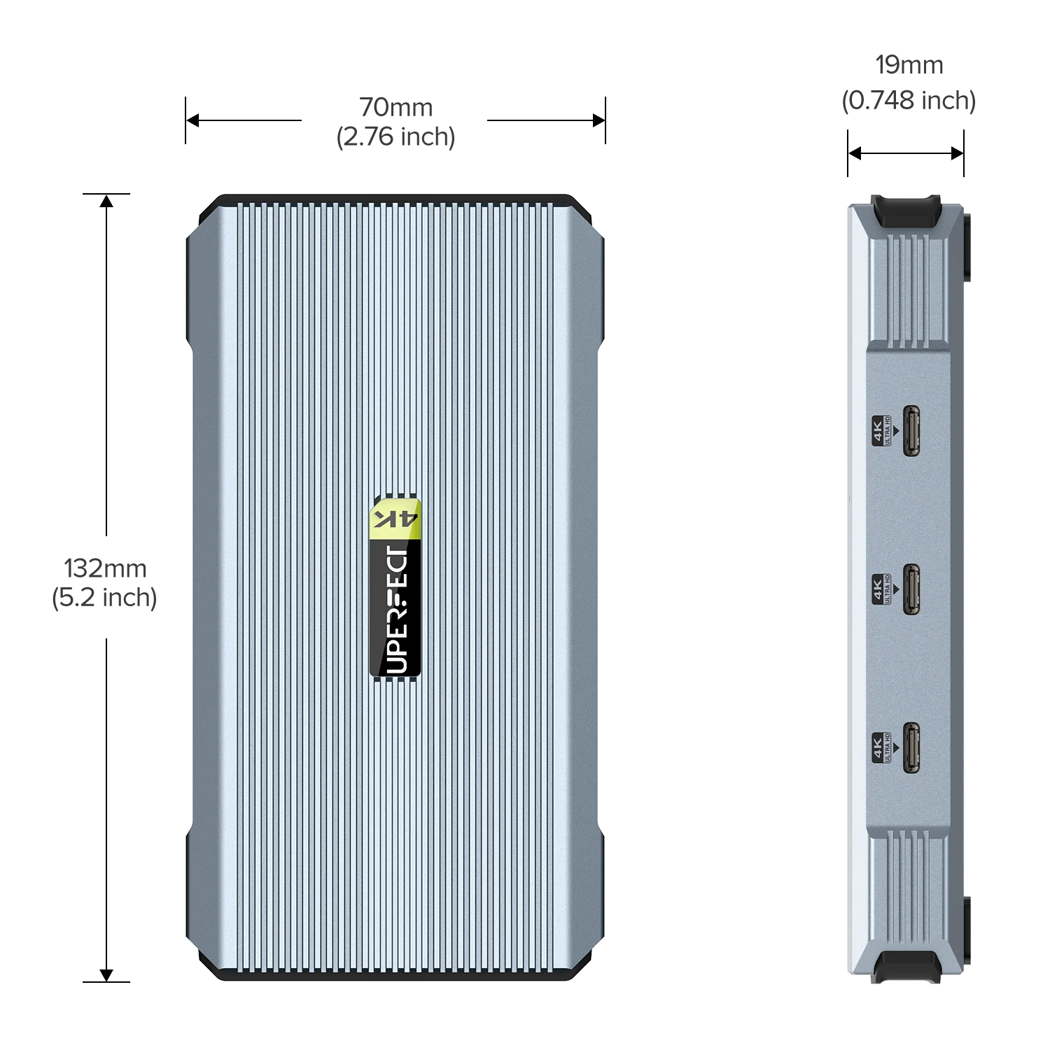 UHub Power X3 - Type-C 3-in-1 Docking Station Triple 4K@60Hz Monitor Hub for Windows