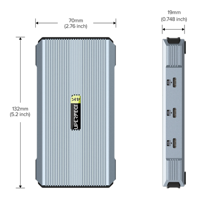 UHub Power X3 - Type-C 3-in-1 Docking Station Triple 4K@60Hz Monitor Hub for Windows