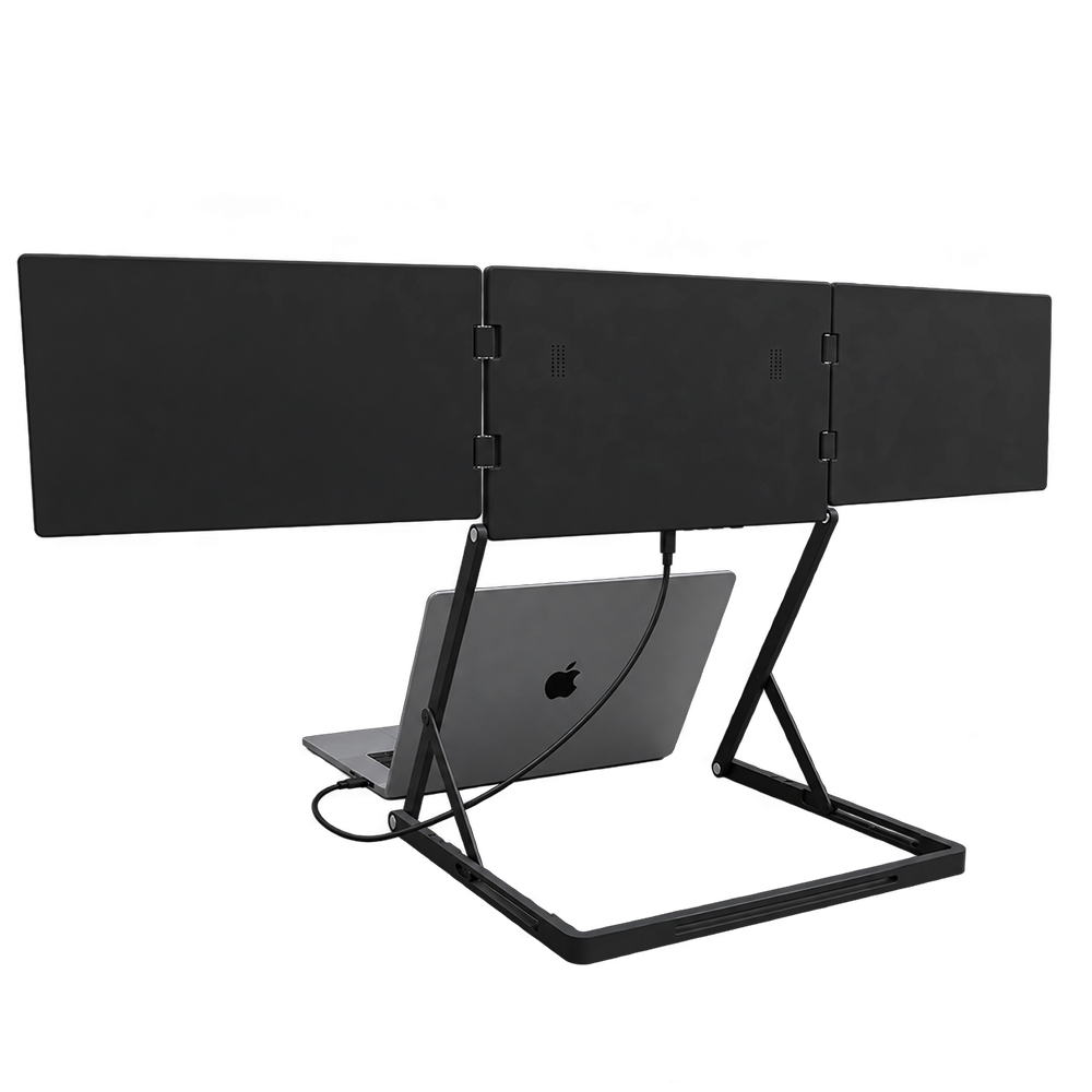 UPERFECT 16" 2K Laptop Triple Screen Extender Quad Portable Monitor Foldable Display