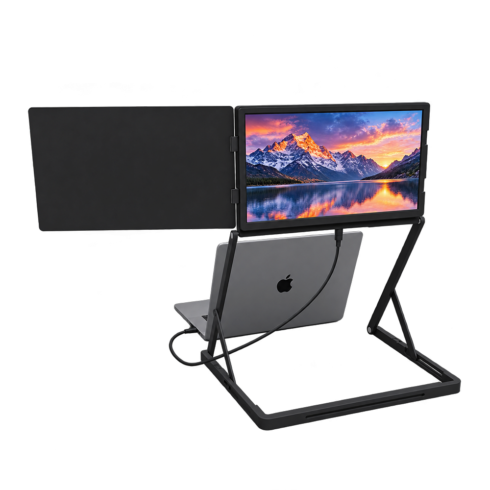 UPERFECT 16" 2K Laptop Triple Screen Extender Quad Portable Monitor Foldable Display