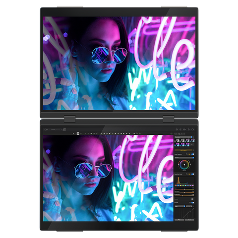 Dual 2.5K Portable Monitor 16 Inch Touch Display with Stylus – UPERFECT