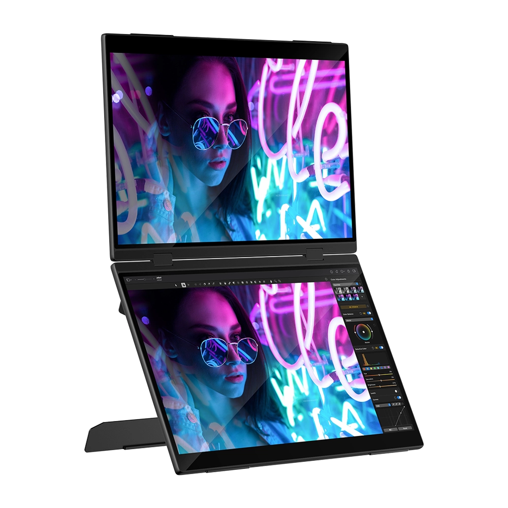 Dual 2.5K Portable Monitor 16 Inch Touch Display with Stylus – UPERFECT