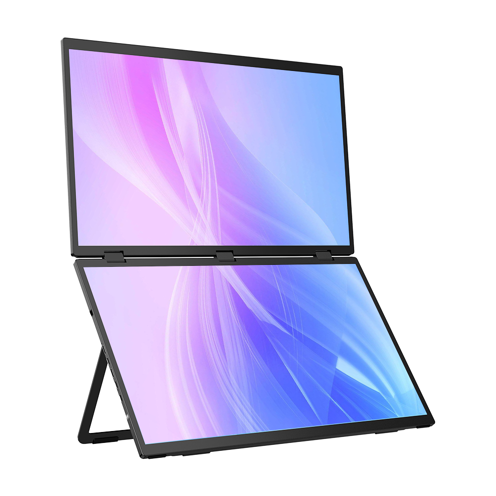 23 Inch Dual Screen 100Hz Stacked Computer Monitor with Speakers – UPERFECT